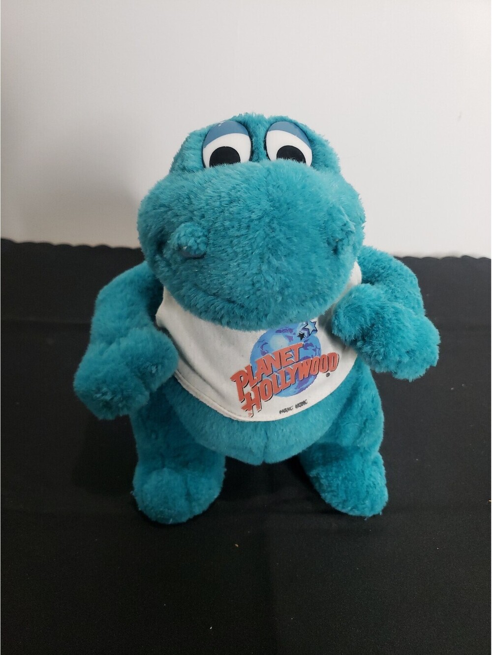 Planet Hollywood Blue Dinosaur Plush Vintage 1990s, Hong Kong.